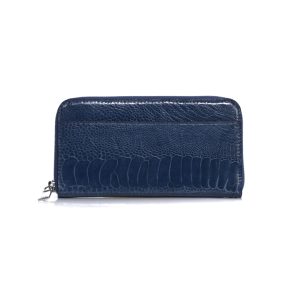 Virginia — African Ostrich Leg Leather Long Wallet Purse