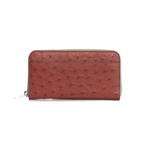 Virginia — African Ostrich Quill Leather Long Wallet Purse