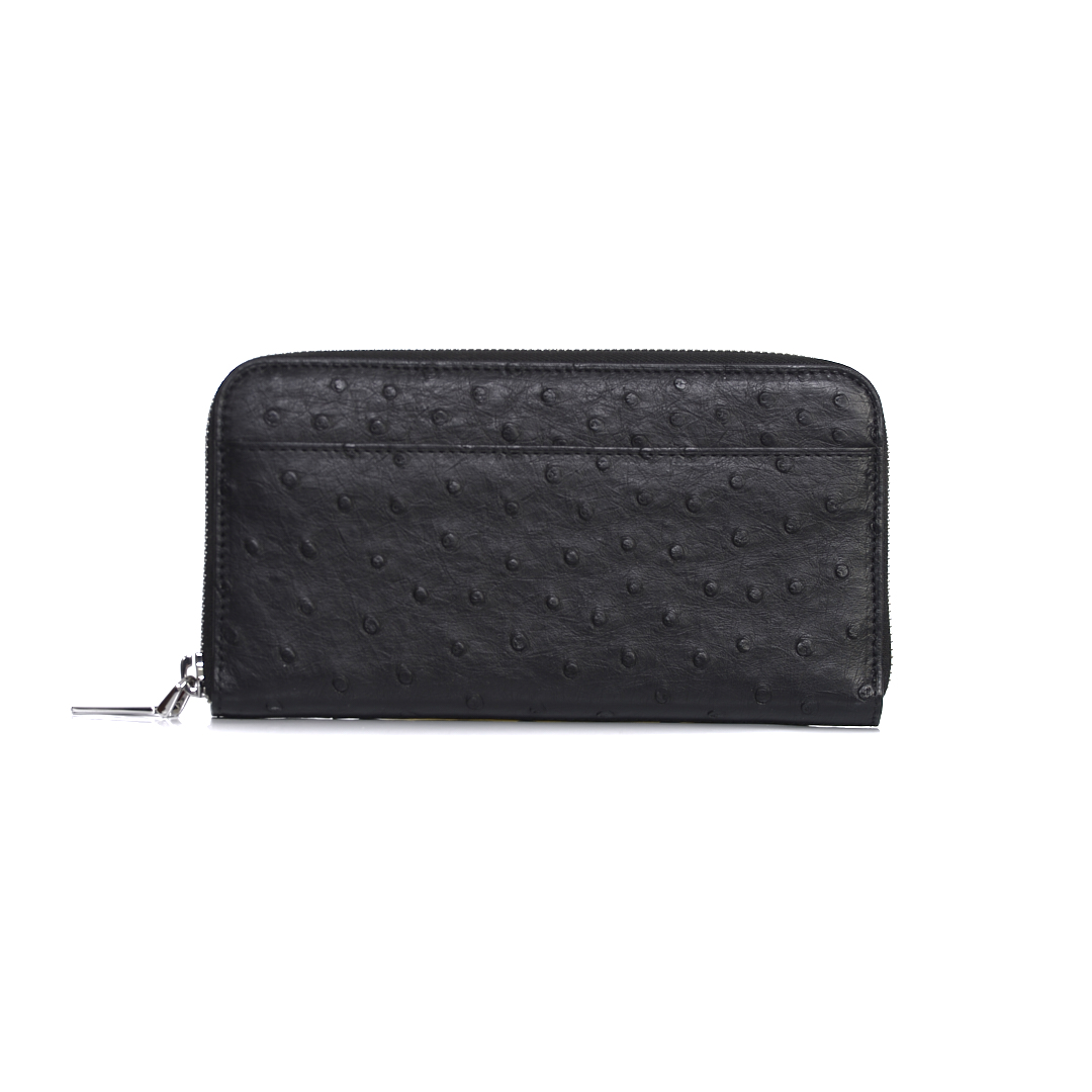 Virginia — African Ostrich Quill Leather Long Wallet Purse