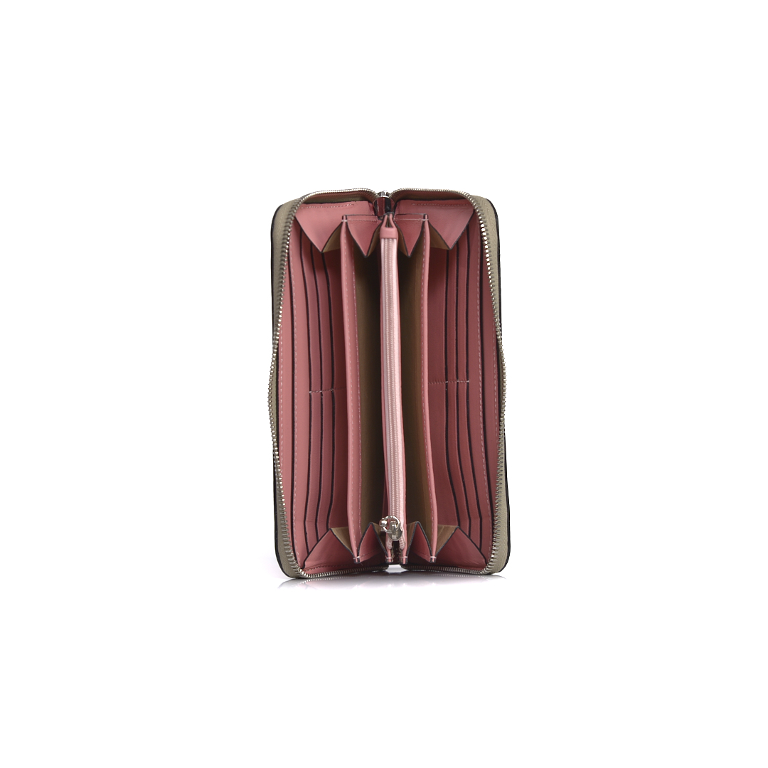 Virginia — African Ostrich Leg Leather Long Wallet Purse - Image 2