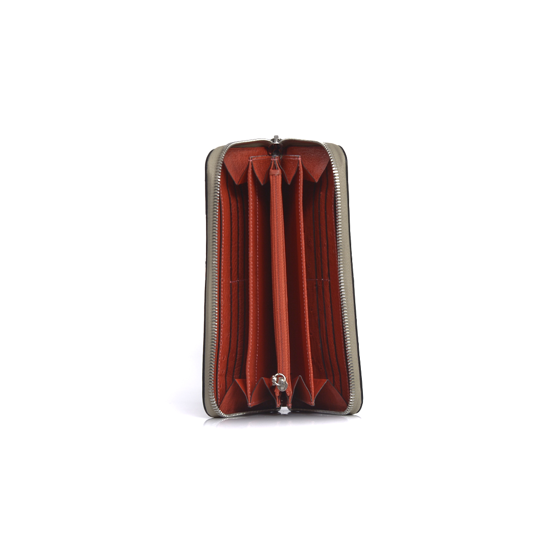 Virginia — African Ostrich Quill Leather Long Wallet Purse - Image 2
