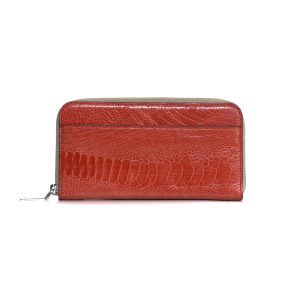 Virginia — African Ostrich Leg Leather Long Wallet Purse