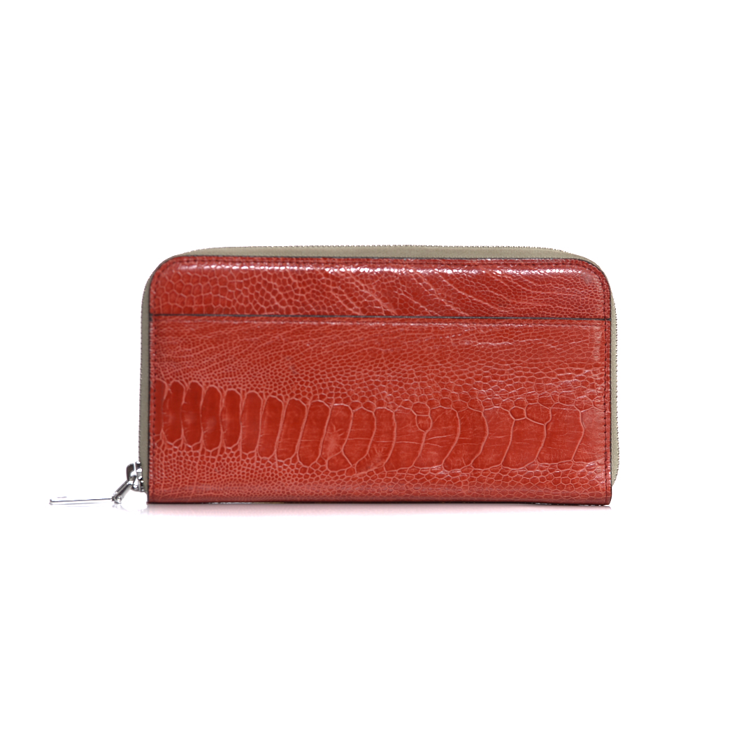 Virginia — African Ostrich Leg Leather Long Wallet Purse